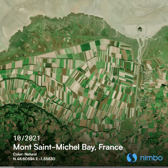Mont Saint-Michel seen from space in a timelapse animation