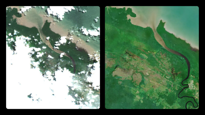 cloud removal comparison guyane, France