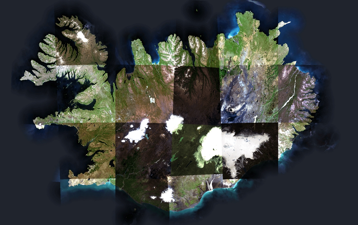 standard normalized coloring process on map of Iceland