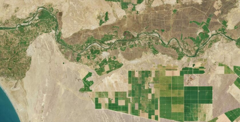 Peru farmland seen from space