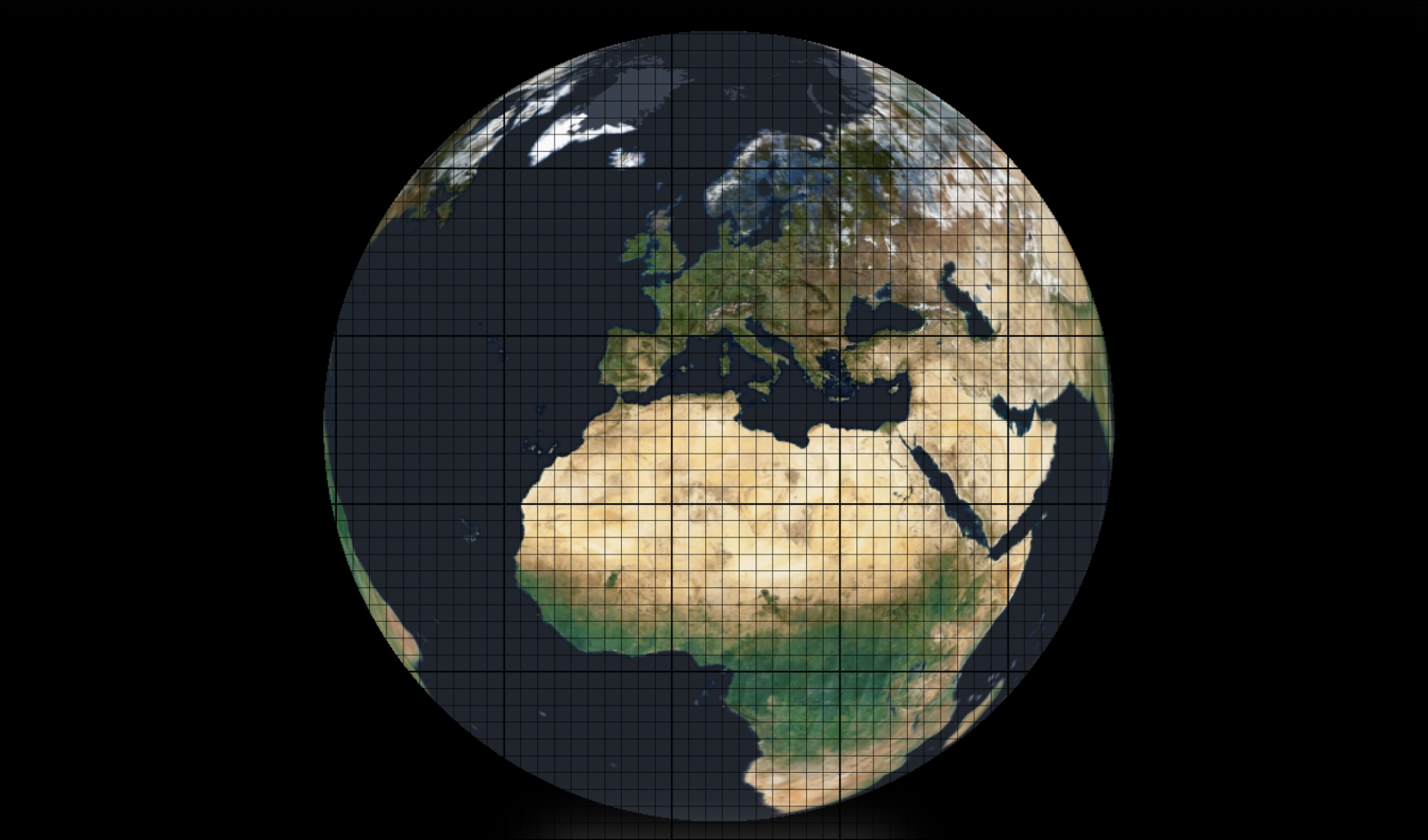 Image of the world divided in tiles