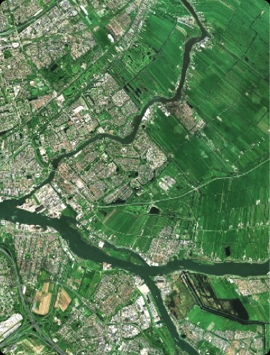 Satellite image in natural colors