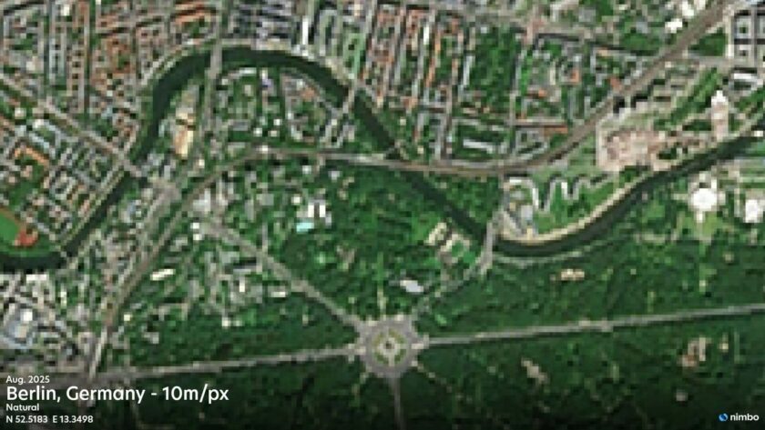 Satellite image of Berlin in standard resolution