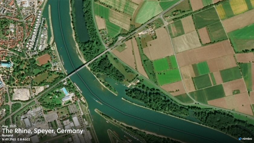 Rhine at Speyer, Germany: August 2025 vs August 2026